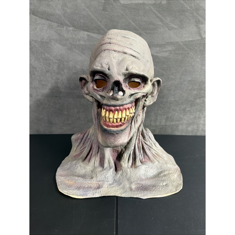 Vintage Paper Magic Group Zombie Ghoul With Partial Chest Halloween Latex Mask